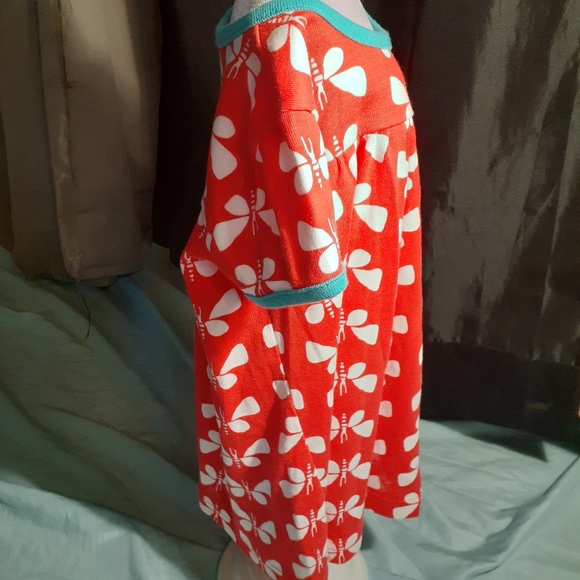 NWOT Hanna Andersson Red w/ Butterflies Dress Set - Picture 3 of 6